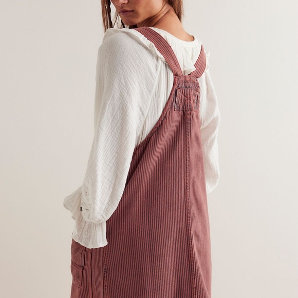 Free People Overall Smock Mini Railroad top NWT - Large - Picture 2 of 3